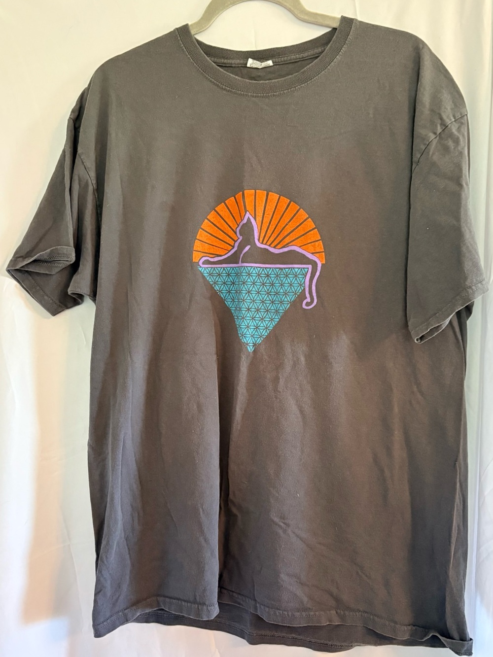 Vintage Jerry Garcia Cats Under the Stars T-Shirt - small stain